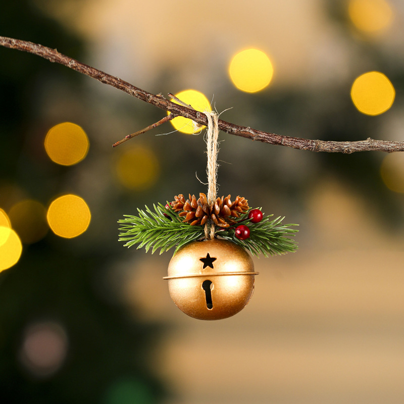 クロスボーダー新しいクリスマスツリーベルペンダントハンギングベル松ぼっくり風鈴クリスマスツリーペンダントクリスマス装飾|undefined