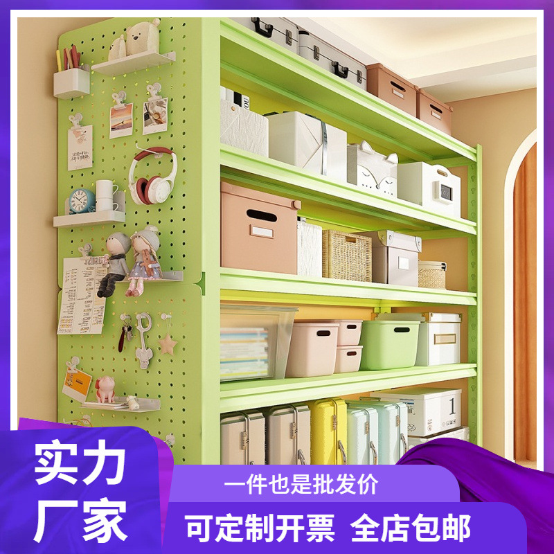 家用置物架货架多层客厅收纳架书架厨房杂物整理架行李箱落地铁架