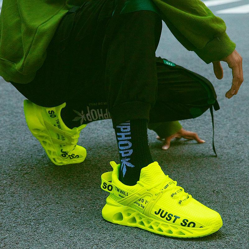 跨境爆款休闲运动鞋透气运动休闲鞋防滑减震跑步鞋情侣网面鞋女鞋