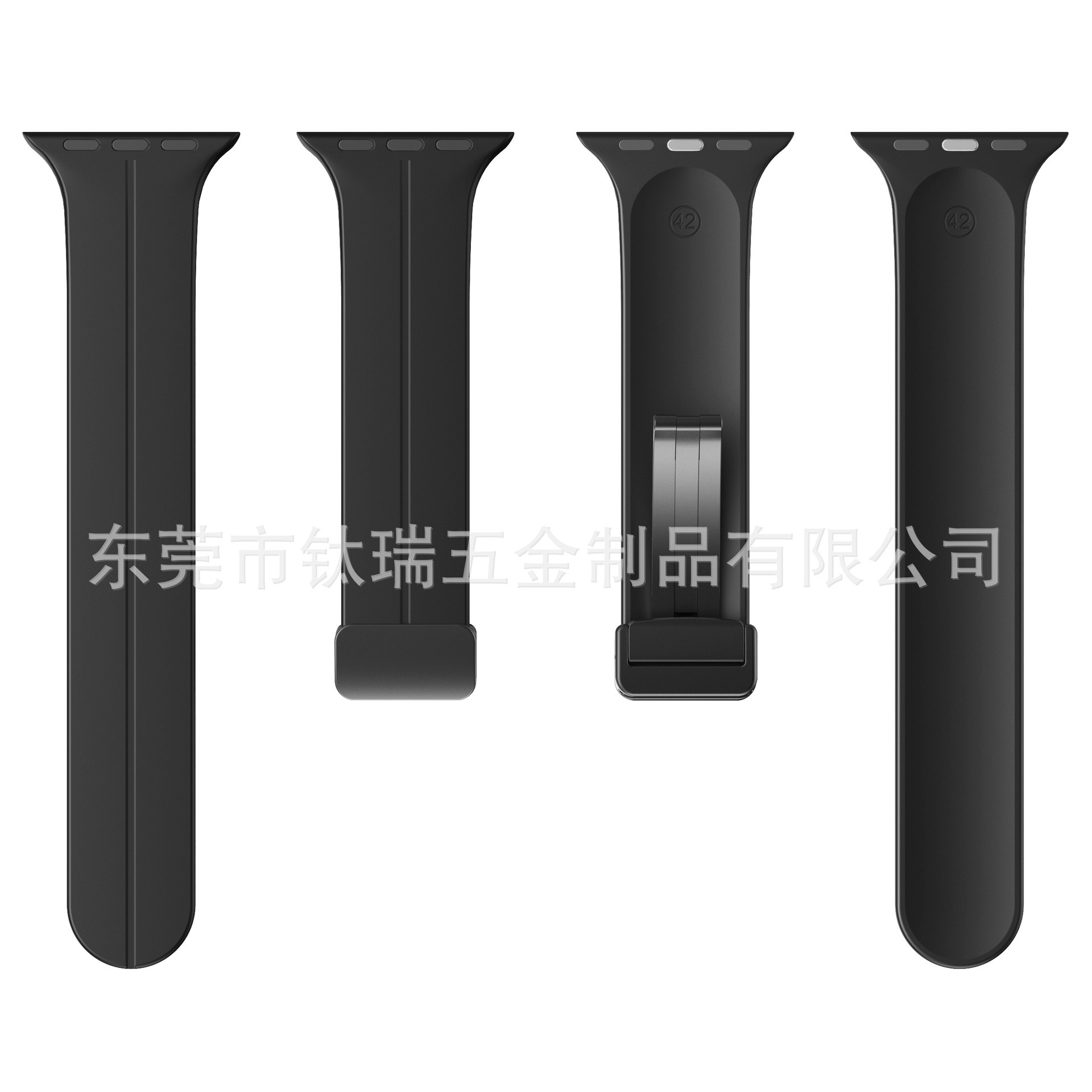 Adecuado para Apple correa de silicona Apple Watch 8ultra Apple magnética plegable hebilla Correa sin imán gota