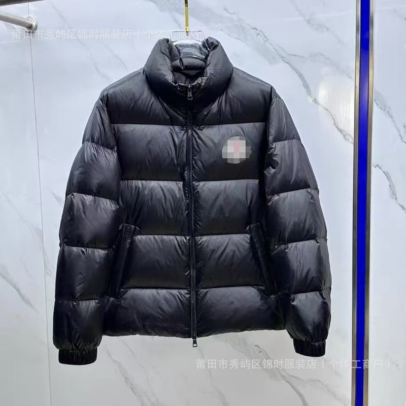 高端纯原蒙家羽绒服立领大标羽绒外套情侣款宽松时尚百搭通勤外套|undefined