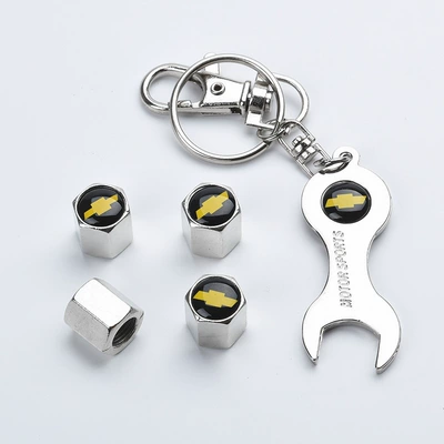 Car tire valve cover personalized valve cap anti-deflation silver wrench alloy valve core valve cap modification (Other Automotive Exterior Supplies) - snow-pho-lan-silver-wrench-pack-of-4