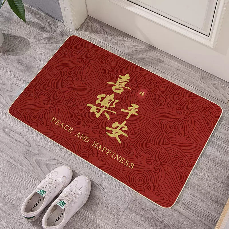 入户门地垫新中式门垫进门门口踩脚垫家用门厅玄关防滑垫地毯批发