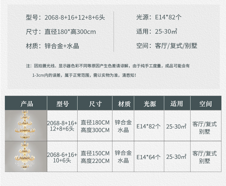 欧式水晶大吊灯11