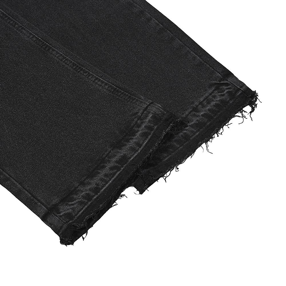 gall Foreign Trade Cross-border Wholesale American High Street Straight Raw Edge Jeans For Men, Trendy Loose-fitting_mkmklike.com