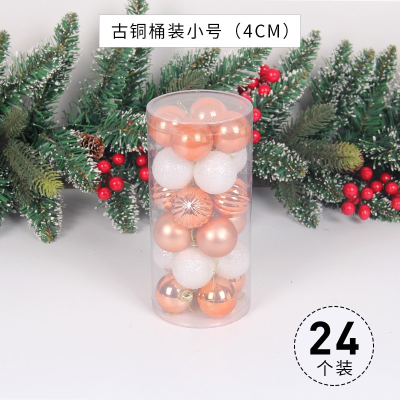 Decoraciones de Navidad Bola brillante árbol de Navidad colgante tienda ventana colgante de Navidad regalo Bola de barril