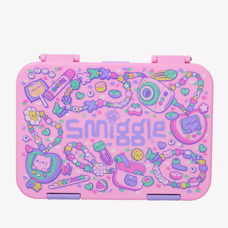 Fiambrera australiana smiggle fiambrera para estudiantes y niños fiambrera de material tritan caja de frutas de picnic al aire libre