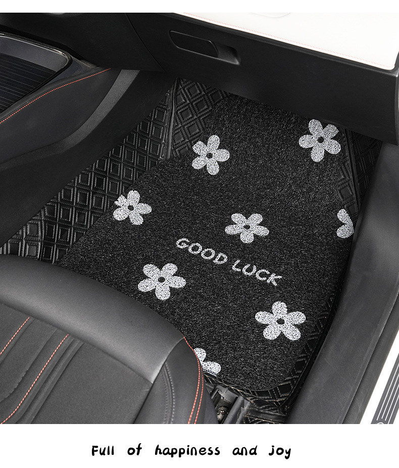 Blue Rain car floor mats, creative design, universal fit for most vehicles, anti-dirty car carpets, cute cartoon style, loop pile design, universal car mats