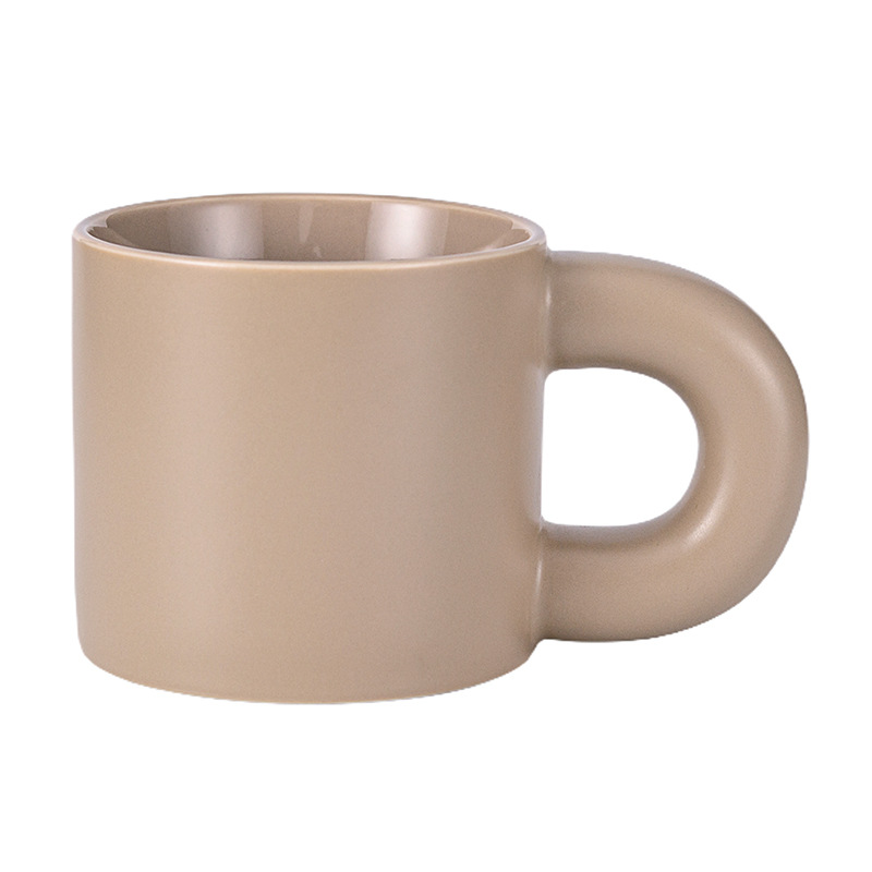 Transfronterizo de Amazon taza blanca taza de alto aspecto creativo Oficina taza de café pareja taza de agua Taza de cerámica