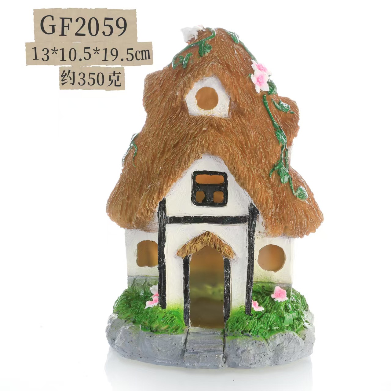 Escenografía de pecera simulación proceso de resina decoración de acuarios dibujos animados casa de hongos pequeña mascota escondida fábrica de decoración lúdica