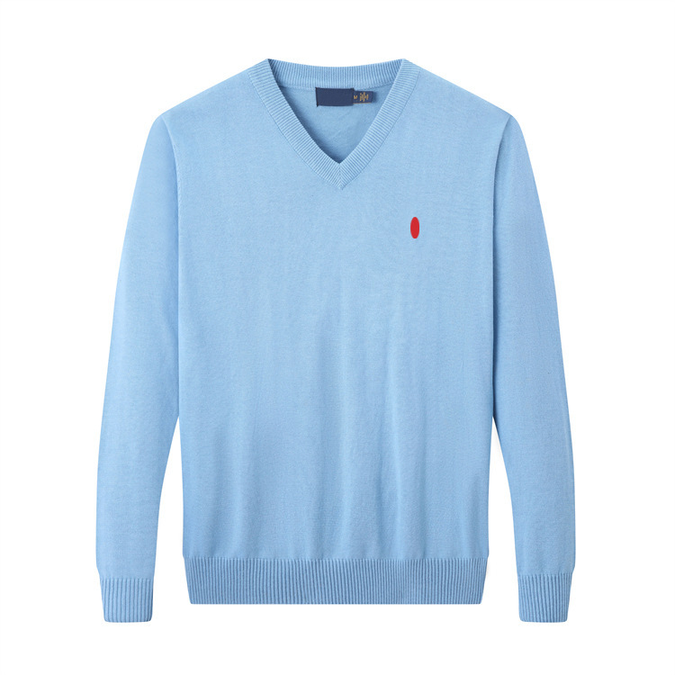 Cross-Border Men's Thin Sweater with V-Neck, Casual Knitwear, Men's Long-Sleeve Sweater