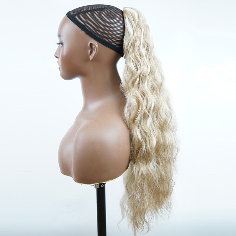 Synthetic Ponytail Extension African Kinky Curly Drawstring Hair_voghion.com
