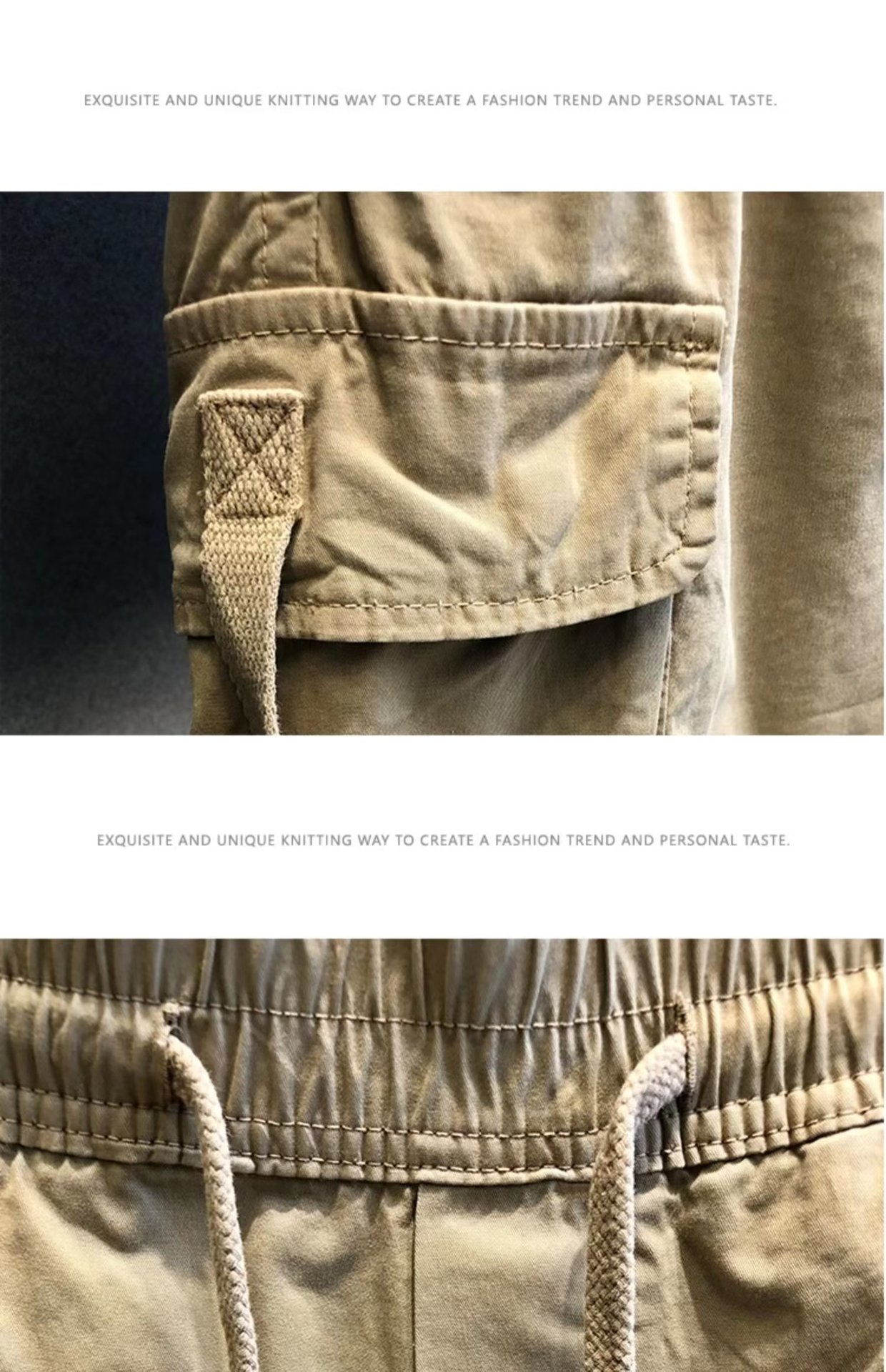 Men's Style Cargo Shorts Trendy Summer Casual Loose Fit Pure Cotton Five Point Pants_viptrois.com