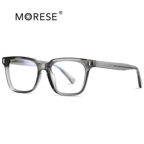 Korean version TR90 imitation plate anti-blue light glasses frame street shooting without makeup rivets large frame flat mirror CP insert 2091