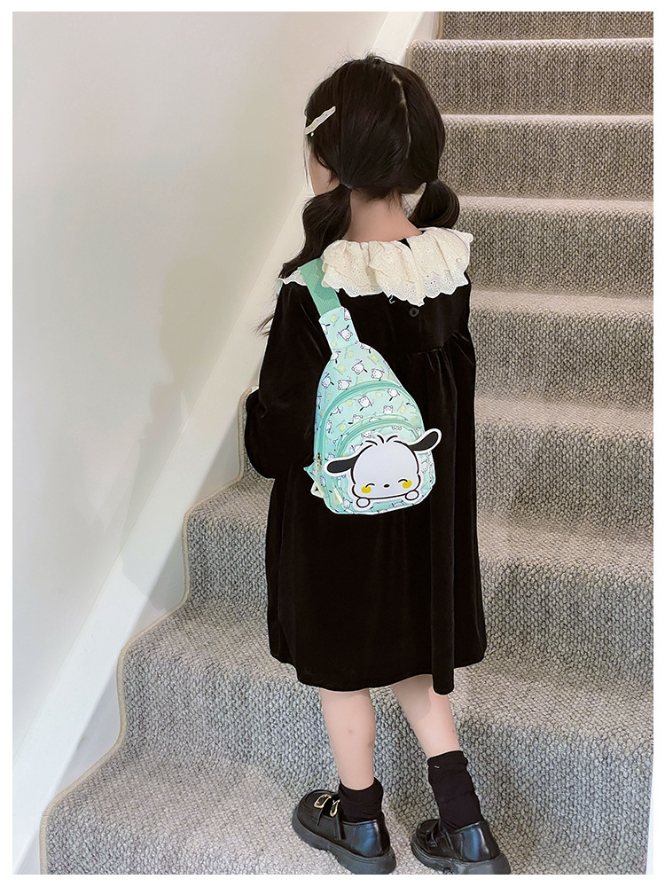 Wholesale new cross-border small-sized children's chest bags with double zippers and large capacity, cute single-shoulder bags for boys and girls in kindergartens undefined