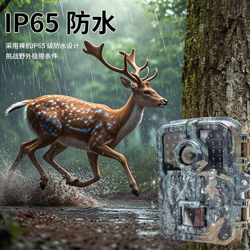 Cámara Infrarroja Impermeable para Exteriores 1080P de ABS con Visión Nocturna y Detección PIR para Rastreo de Animales