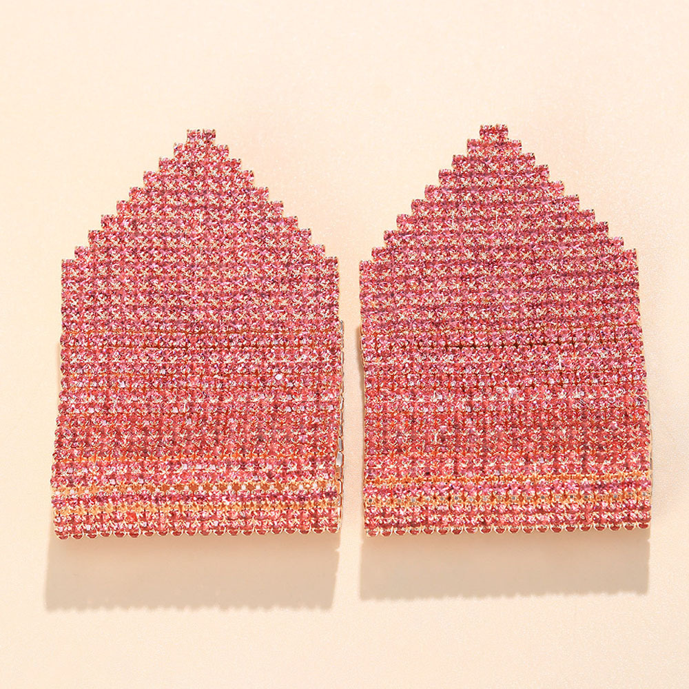 Women'S Gender Fashion Geometric Alloy Inlay Rhinestones Earrings