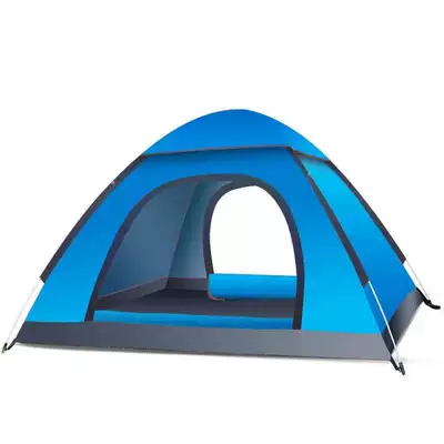 Portable Outdoor Tent, Foldable, Automatic Setup, Beach Camping, Quick-Open, Double-Person Camping, No Assembly Required (Avtomobil dam çadırları) - sky-blue-1-2-person-automatic-single-door-without-sunroof-cover
