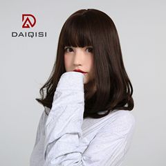Oushuo False Hair for Women Pear Blossom Long Wavy Hair Air Bangs for Girls False Hair Korean Face-Fitting Hairstyle False Hair
