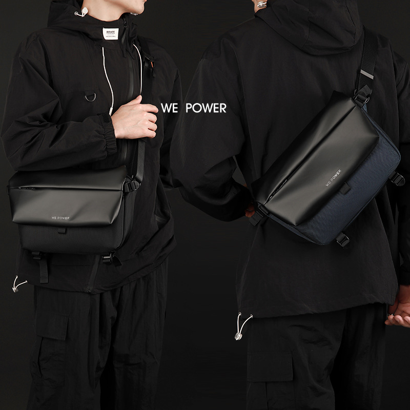 WEPOWER nuevo tipo de hombre locomotora mochila de tendencia callejera bolso de correo bolso de viento bolso de hombro casual