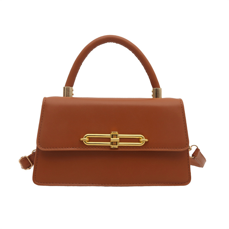 Nicho francés bolso bajo la axila para mujeres 2025 nuevo bolso cuadrado de textura personalidad bloqueo de moda mochila de hombro