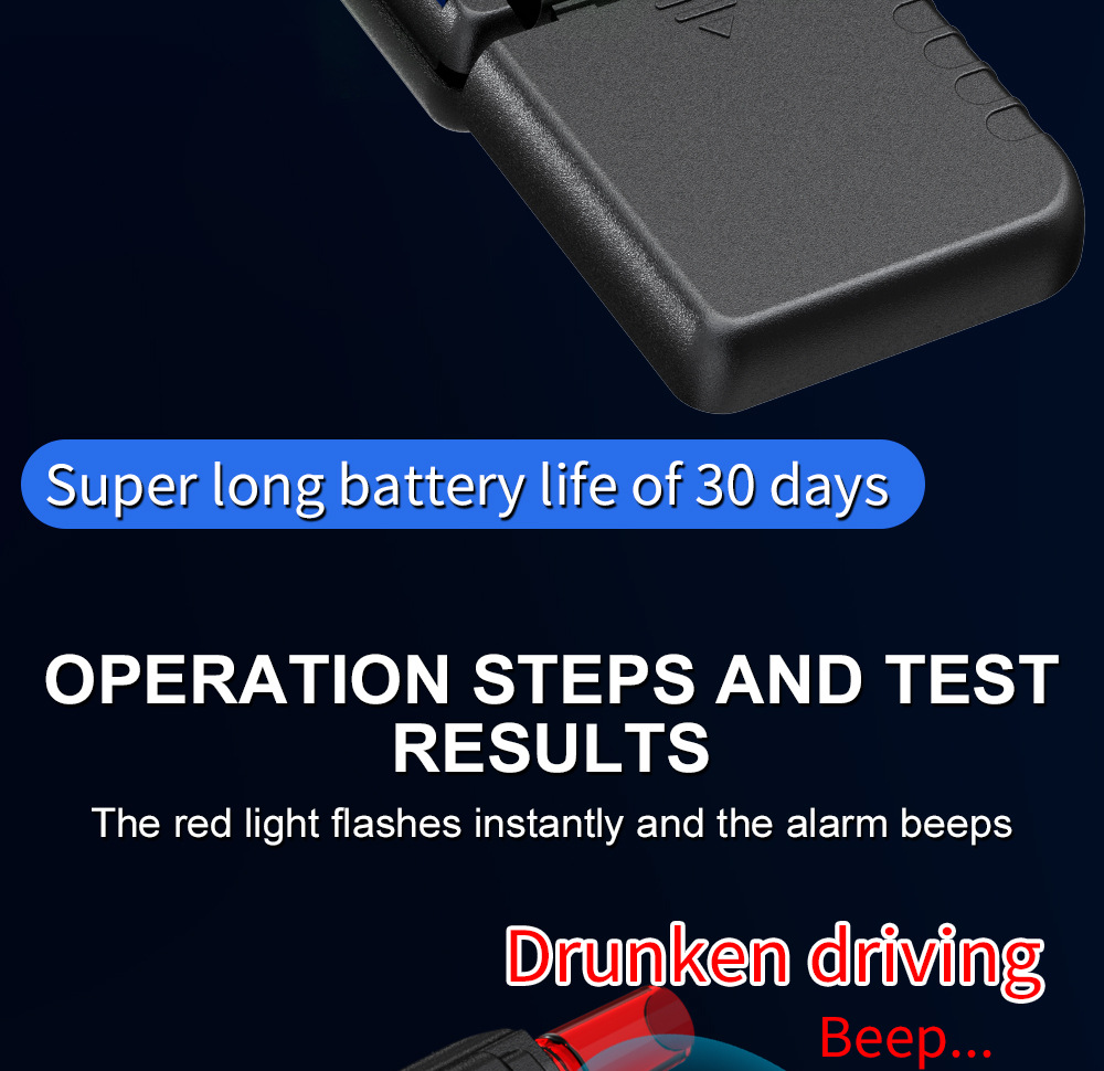 New Cross-Border Precision Alcohol Tester, Drunk Driving Detection Device, Breathalyzer for Drunk Driving Testing