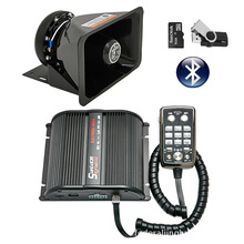 车载有线警笛12V/24V喊话器警报器蓝牙USB插卡SDF285P9+方口喇叭
