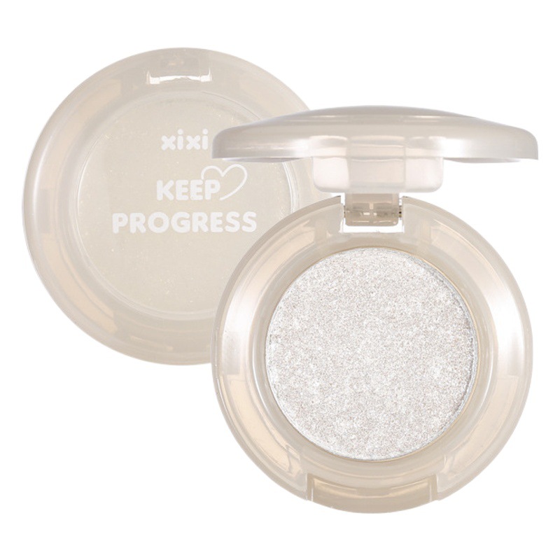 Xixi Light Bulb Single Color Eye Shadow Girl's Sparkling Pearlescent Sequins Long-Lasting Non-Removing Makeup Color Potato Texture D-559