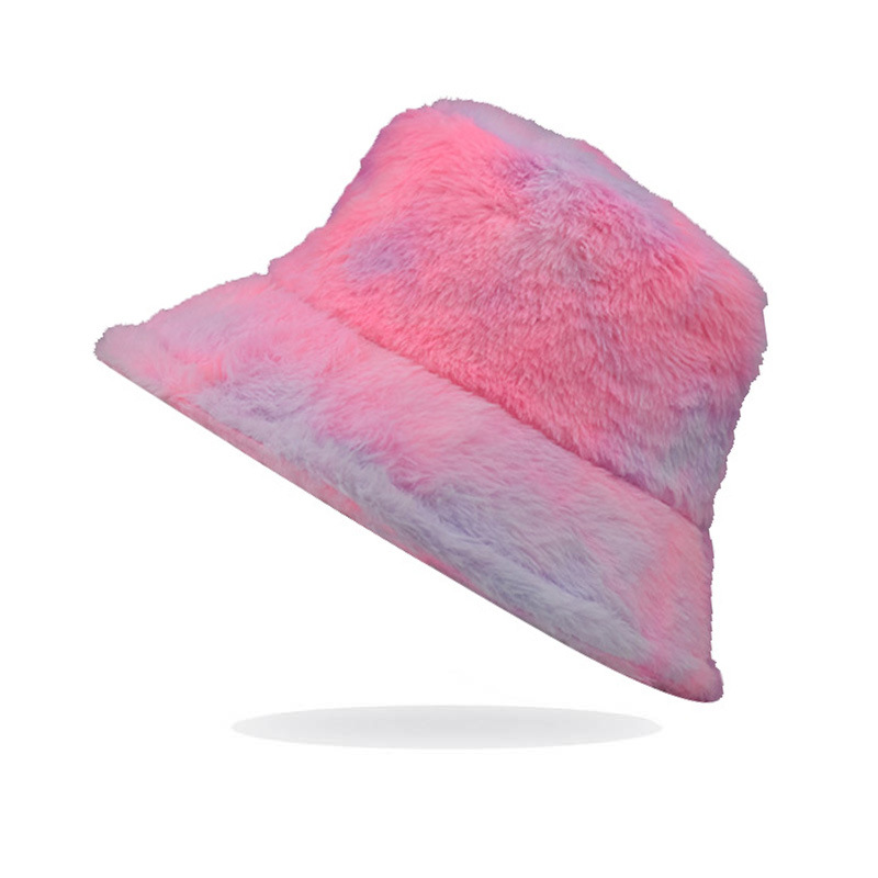 Invierno nuevo colorido sombrero de piel estilo coreano color sólido cálido sombrero moda marca al aire libre casual todo-fósforo piel pescador sombrero