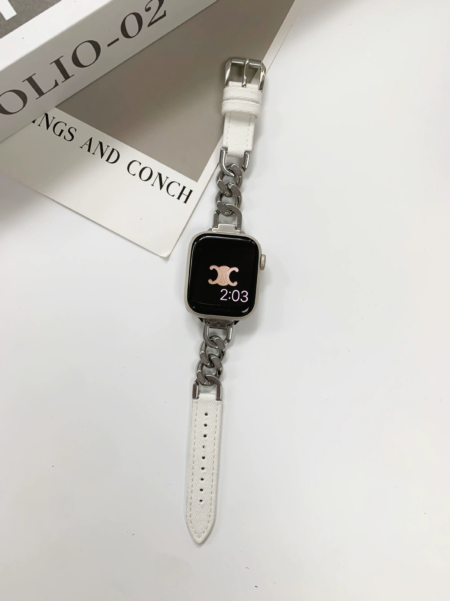 Apple, denim chain stainless steel, watch strap
