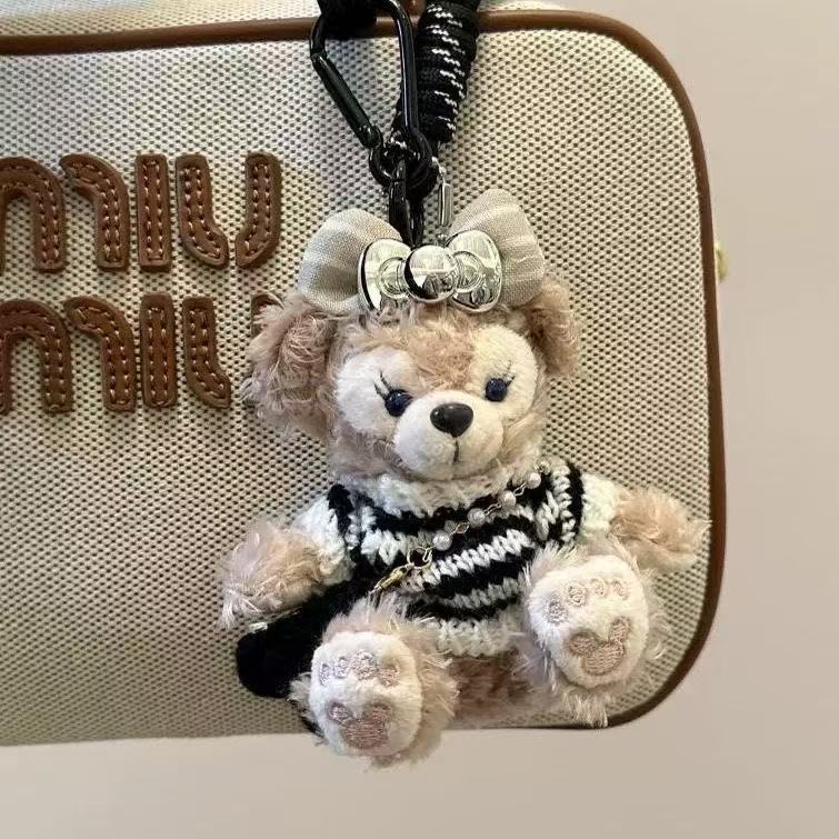 스트라이프 숄더백 로즈 - 평범한 얼굴