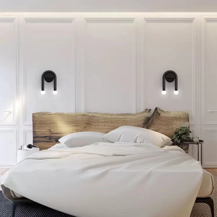 Moderno nórdico minimalista de moda creativa lámpara de pared sala de estar dormitorio dormitorio de cabecera de cama estudio hotel pasillo diseñador lámpara de pared sin