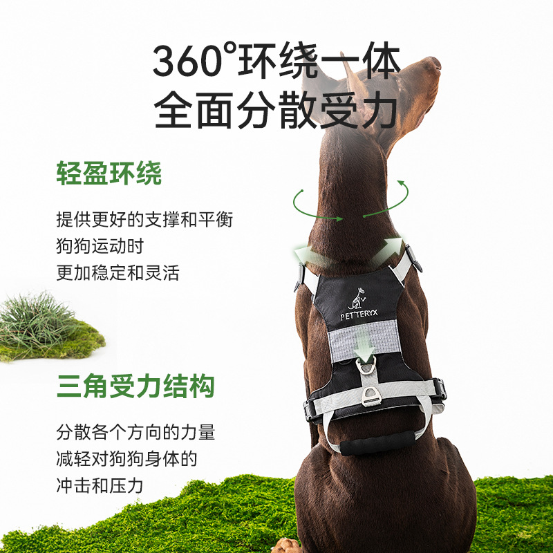 Cuerda de tracción para mascotas, perro mediano y grande, cría de animales, golden retriever, a prueba de explosiones, hebilla de doble anillo, correa para el pecho, transpirable