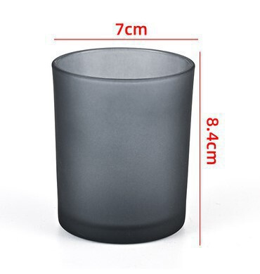 スポット 508 (7084) 220 ミリリットルカラーフロストアロマキャンドルカップ蓋付きカップ装飾品大口キャンドルガラス|undefined