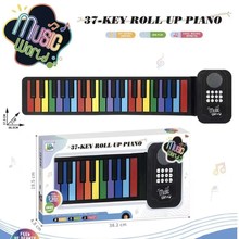 乐器电子琴桌面练习弹琴玩具批发跨境彩虹迷你硅胶钢琴儿童音乐