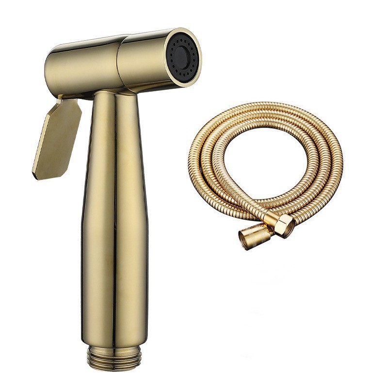 Acero inoxidable transfronterizo inodoro compañero conjunto de pistola de pulverización lavador de mujer grifo boquilla de pulverización presurizada pistola de pulverización de lavado inodoro