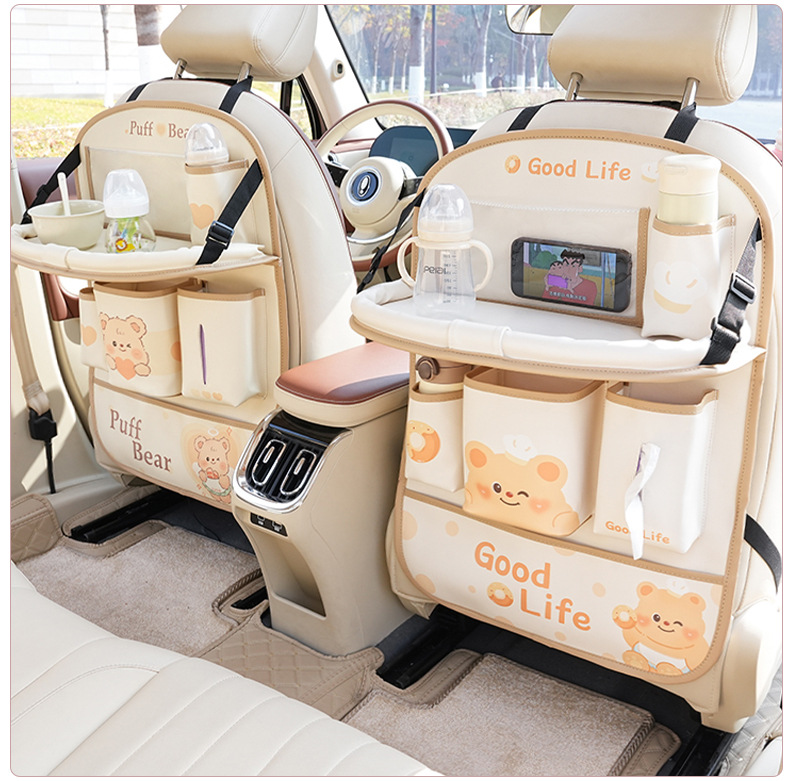 Car-Mounted Folding Small Table Board, Car Storage Hanging Bag, Cute Car Trash Can, Storage Bag, Car Dining Table Storage Box