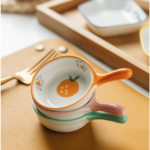 Creative cartoon household ceramic seasoning dish, soy sauce dish, dipping snack dish, small dish, vinegar dish, sauce dish, small dish
