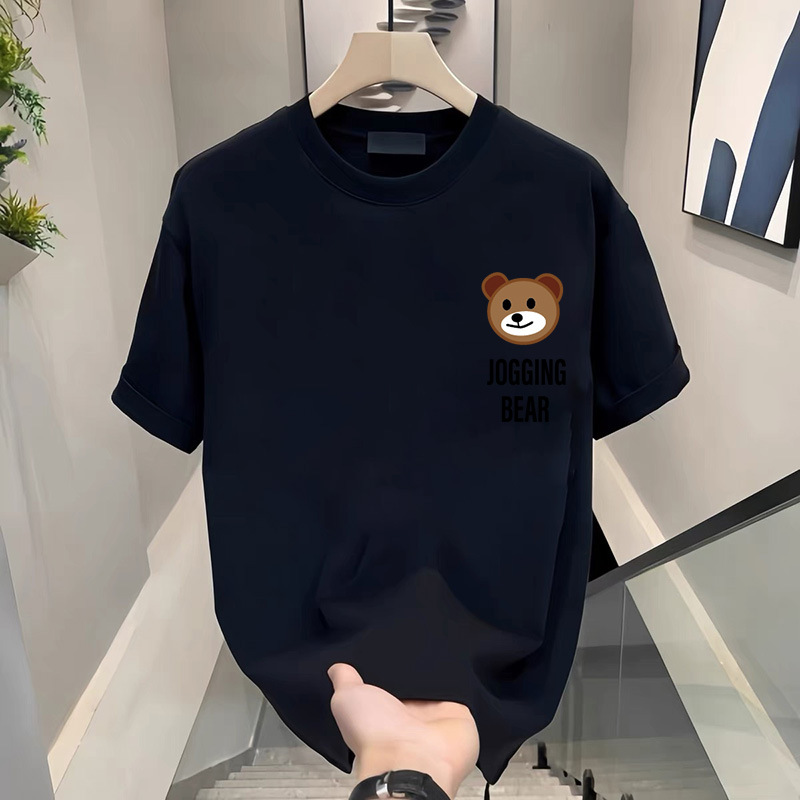 Algodón negro de mujer camiseta de mangas cortas de verano 2025 estudiantes de hombro camiseta de mujer camiseta de base un cabello