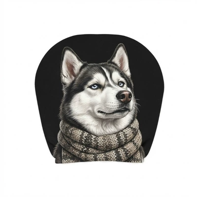 Sürətlər qutusu və əl tormozu başlıqları Funny Print, "Laugh Until Your Stomach - disrespectful-husky-in-scarf-2-pack