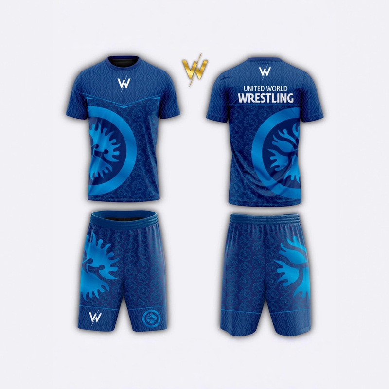 European and American Foreign Trade 2025 Hot-Selling Uww Wrestling Set 3D Printed Sports Casual Men's Set