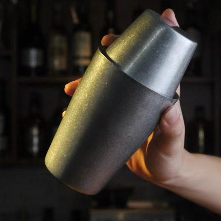 La taza americana de la coctelera Hall de la tres-Sección de Boston de la coctelera del acero inoxidable 304 helada para los viejos fabricantes del comercio exterior