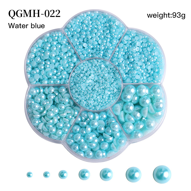 20色パールネイルアクセサリー7格梅の花ボックスカラー半円真珠アクセサリー2/3/4/5/6/8/10mm|undefined