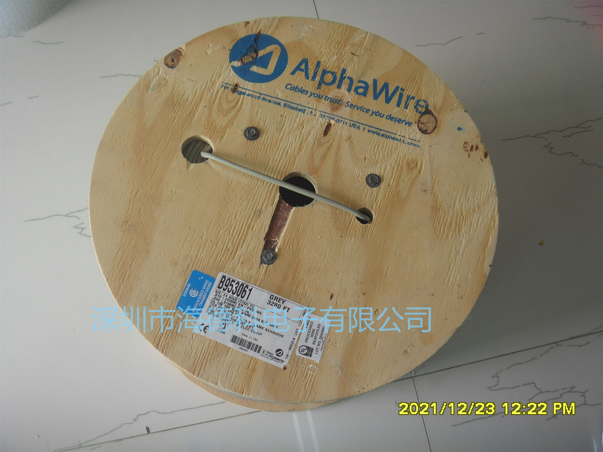 海德科电子 供应Alphawire电线3053 GR001 Green 1000FT