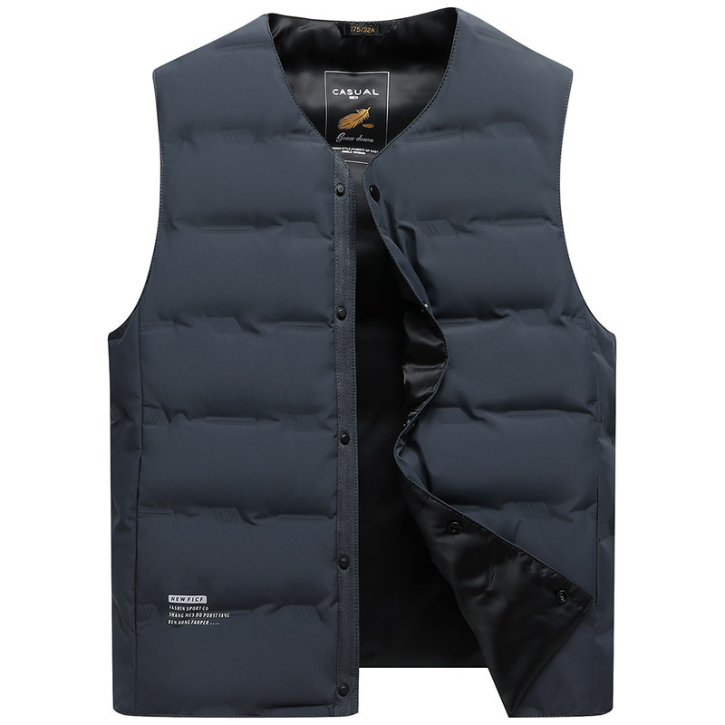 Uomo 90 velluto 2024 autunno e inverno nuovo stile, gilet caldo casual da uomo di mezza età, piumino_voghion.com