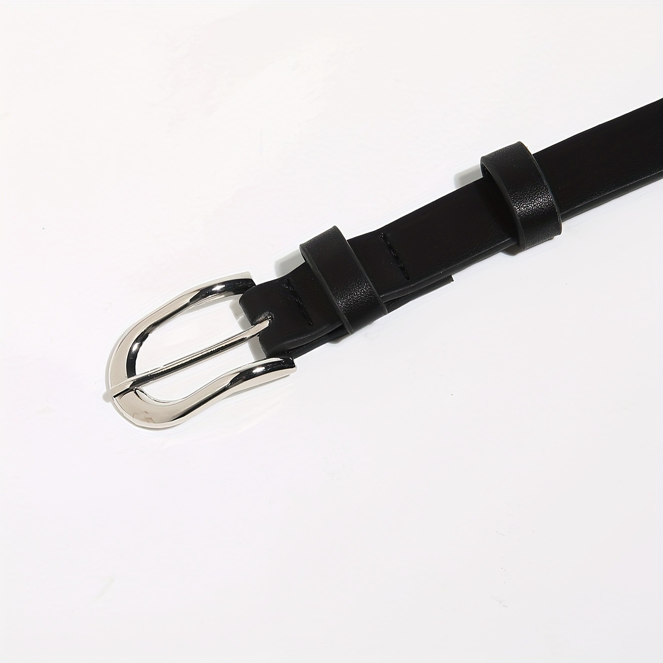 Geometric Pattern Streetwear Geometric Pu Leather Alloy Women's Leather Belts