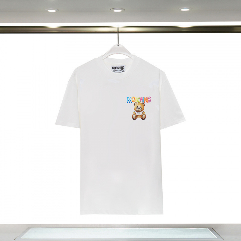 2025 春夏新作メンズカジュアルラウンドネック半袖 T シャツ中空刺繍クマ文字ルーズで多用途|undefined