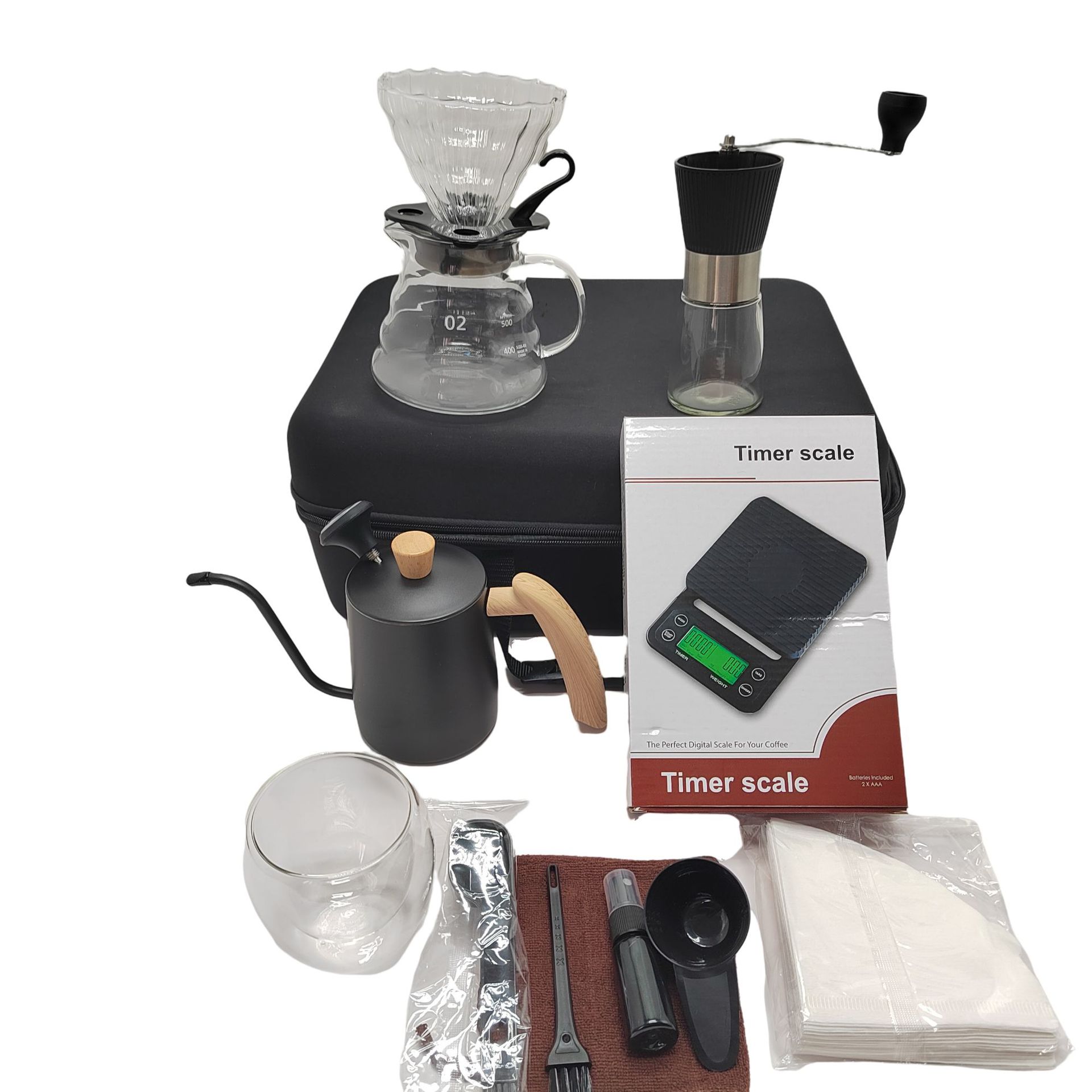 Fabricante al por mayor mano set de café viaje al aire libre portátil set cafetera cajas de regalo