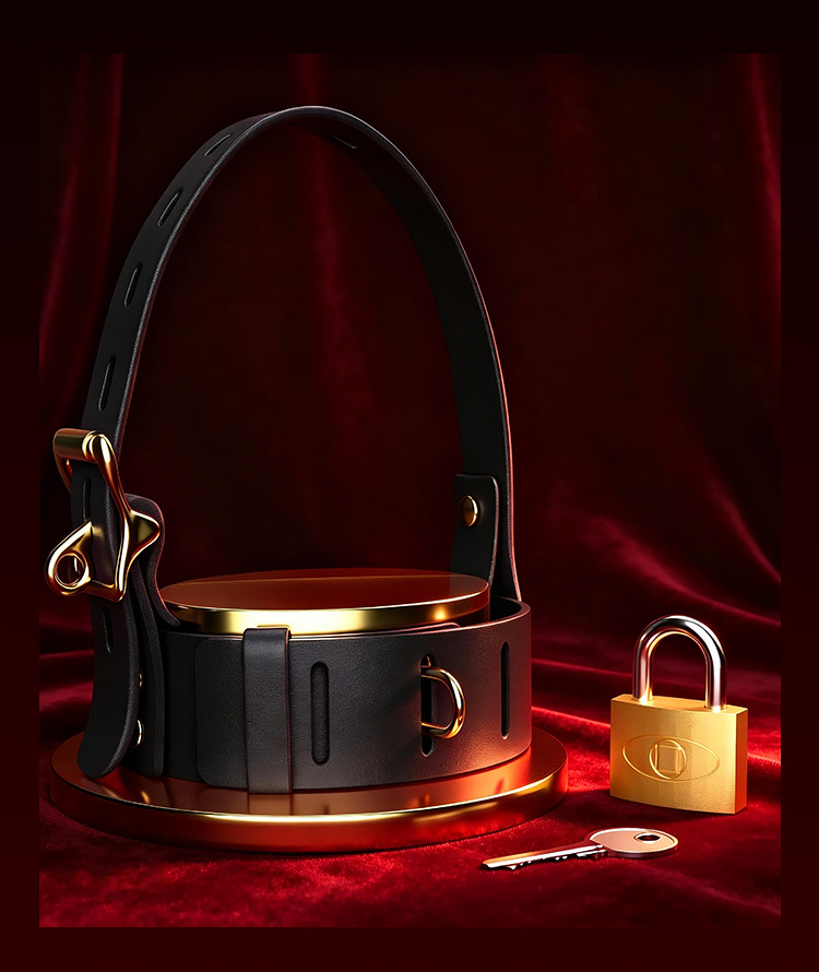 SM Stagger Buckle Bondage Restraint, Black PU and Metal, Couples Play — detail image 14