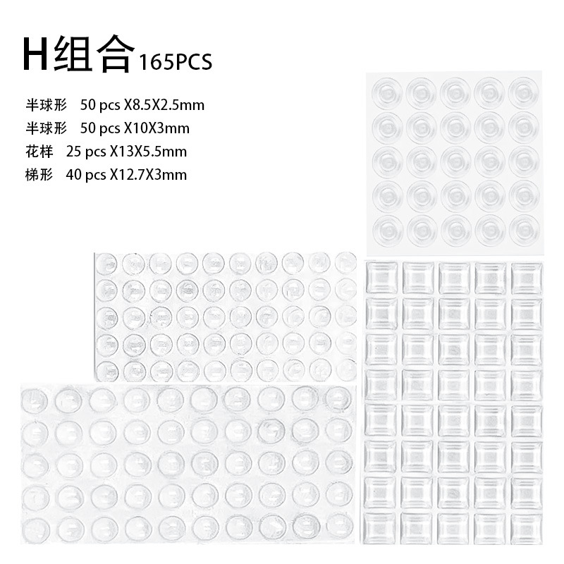 Combinación H; transparente; almohadilla a prueba de golpes